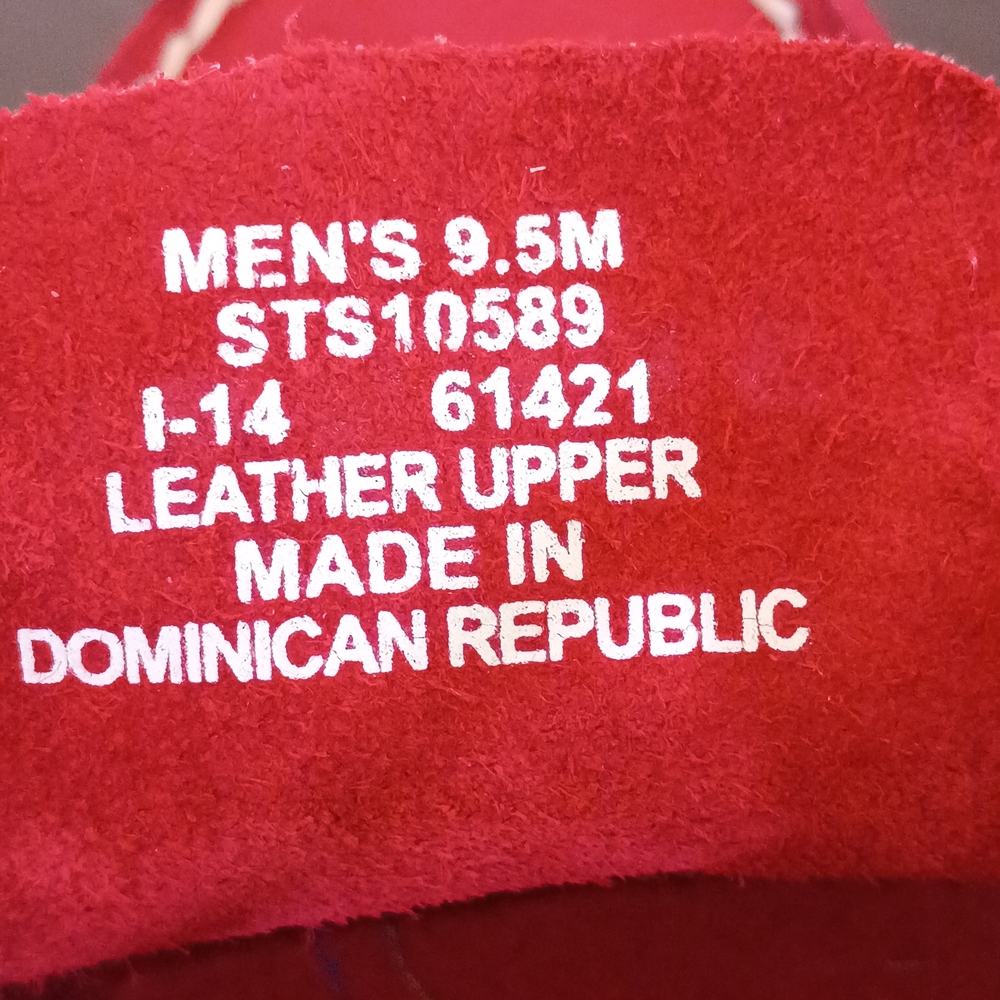 Sperry Red Suede Boat Shoes with White Accents. NEW Men's 9.5M - Picture 2 of 6